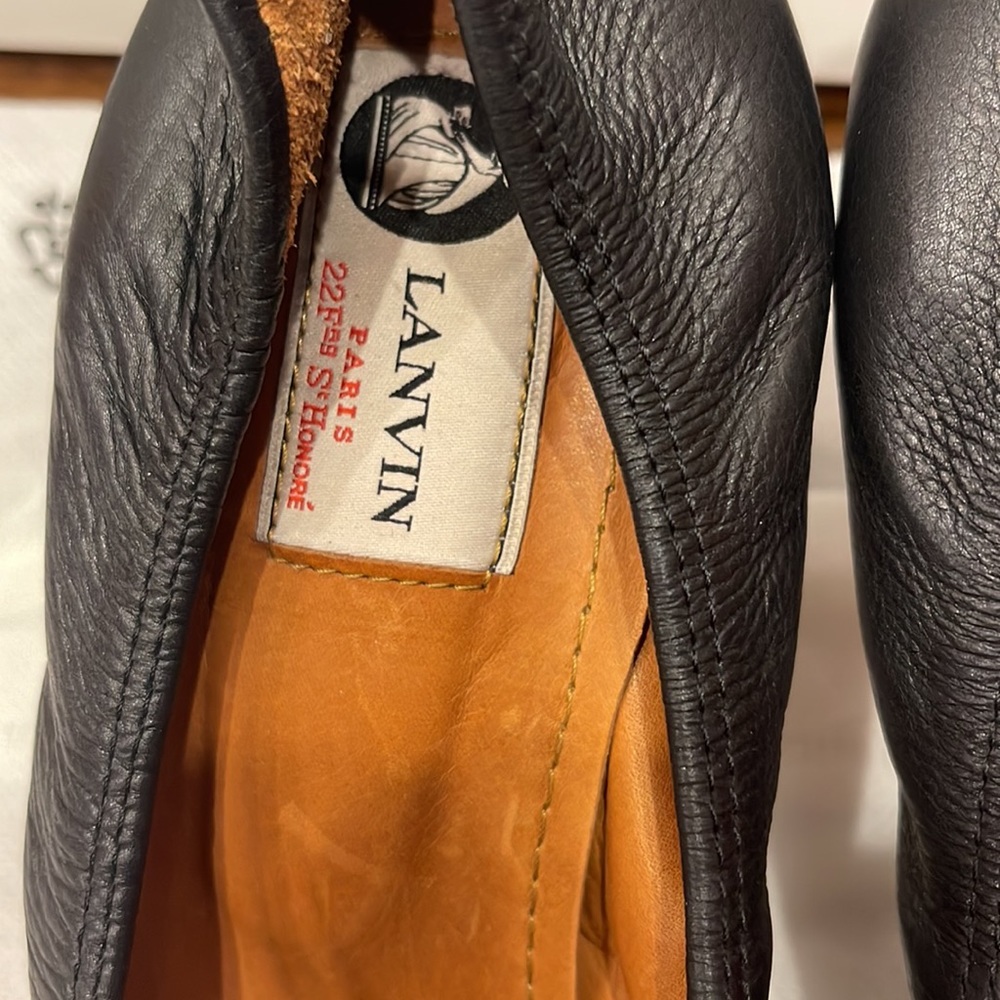 Lanvin Black Leather Heels - Picture 2 of 4